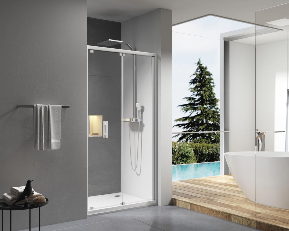 KINEDO DOUCHE Paroi de douche Smart Design solo 120 cm profilé chromé